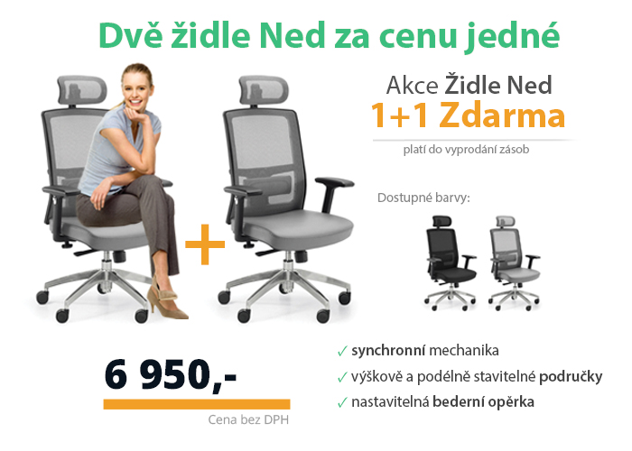 židle ned 1+1
