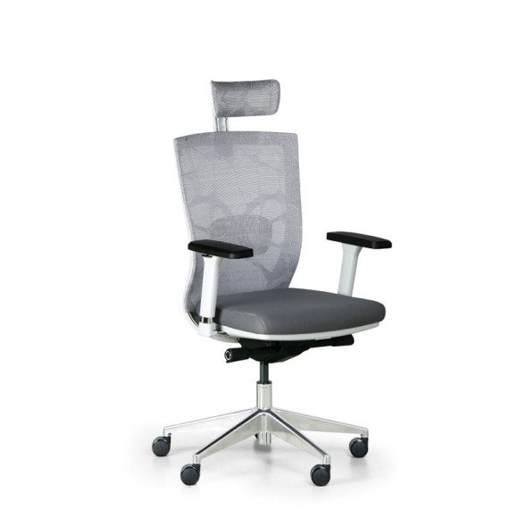 Kancelárska stolička DESIGNO, biela/sivá