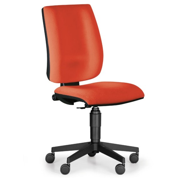 Kancelárska stolička FIGO bez podpierok rúk, permanentní kontakt, oranžové