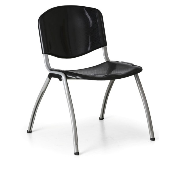 Jedálenská stolička LIVORNO PLASTIC, čierna