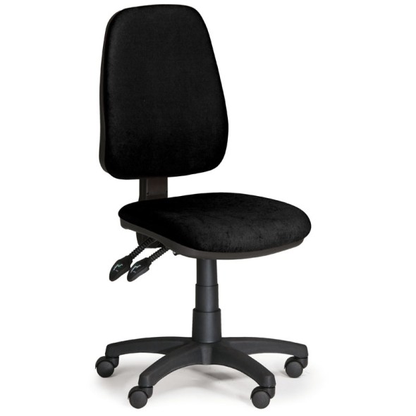Kancelárska stolička ALEX bez podpierok rúk, čierna