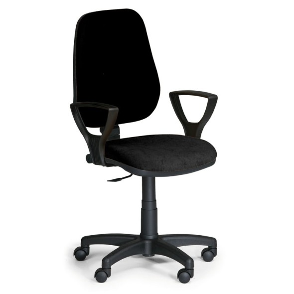 Kancelárska stolička COMFORT PK s podpierkami rúk, čierna