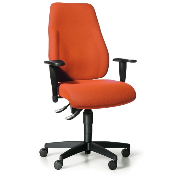 Kancelárska stolička EXETER LADY s podpierkami rúk, oranžová