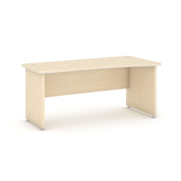 Písací stôl ARRISTO LUX oblúk pravý, 2000 mm, breza