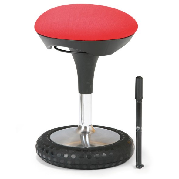 Zdravotná balančná stolička HOVER, červená