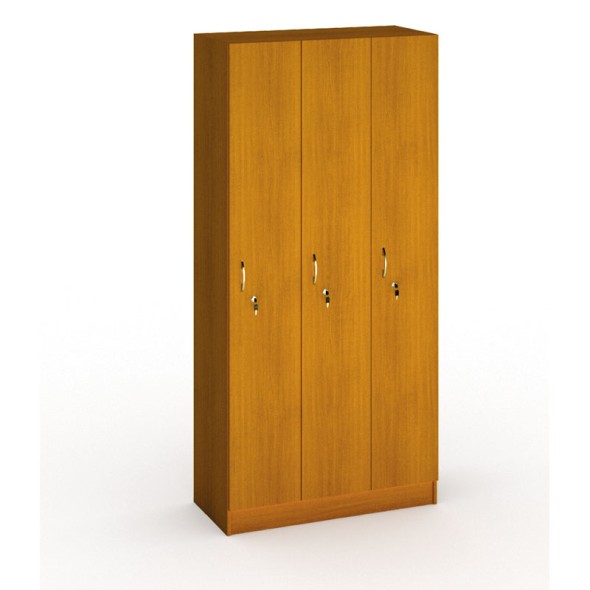 Drevená šatníková skrinka, 3 dvere, 1900x900x420 mm, čerešňa