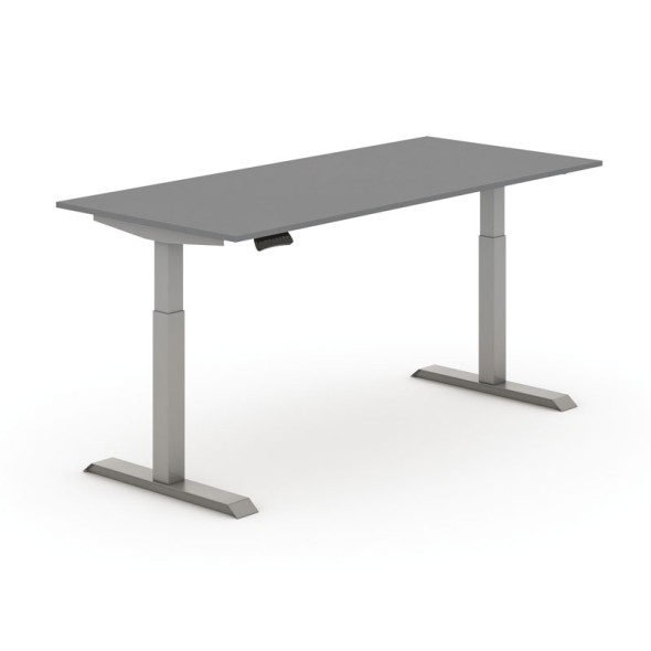 Výškovo nastaviteľný stôl PRIMO ADAPT,, elektrický, 1800x800X625-1275 mm, grafit, sivá podnož