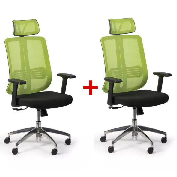 Kancelárska stolička Cross 1+1 ZADARMO, zelená