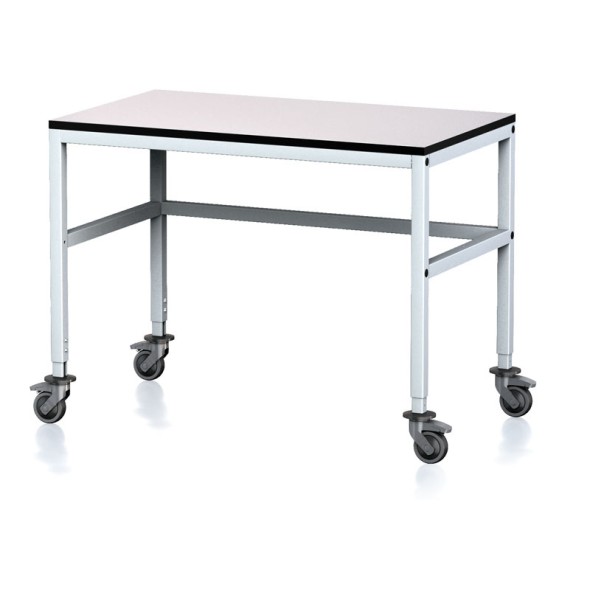 Dielenský stôl MECHANIC II na kolieskach, 1200x700x745-825 mm, nastaviteľné podnožie