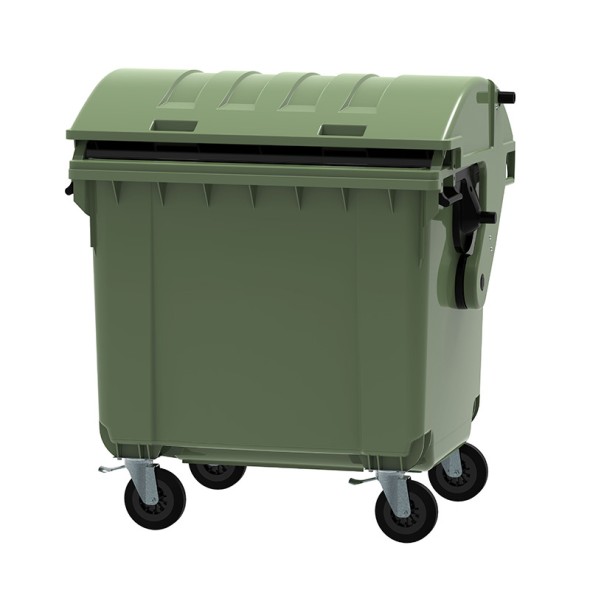 Plastový kontajner na odpady CLE 1100, zelený