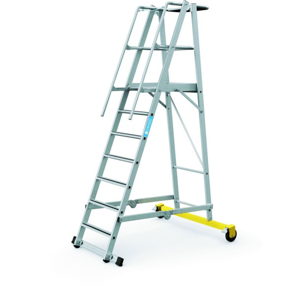 Skladací plošinový rebrík, 7 priečok, výška plošiny 1,8 m