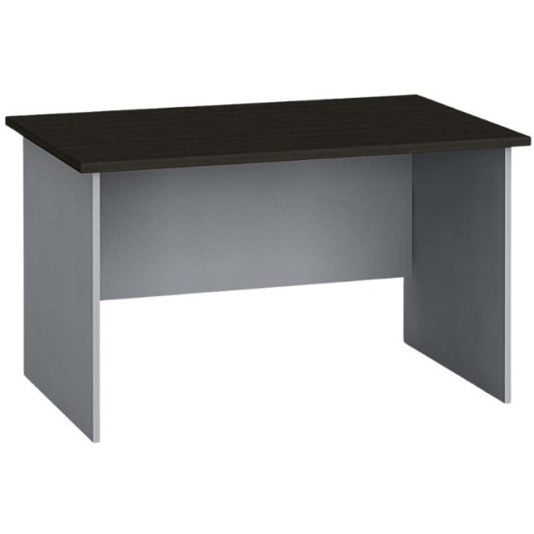 Kancelársky písací stôl PRIMO FLEXI, rovný 120x80 cm, sivá / wenge