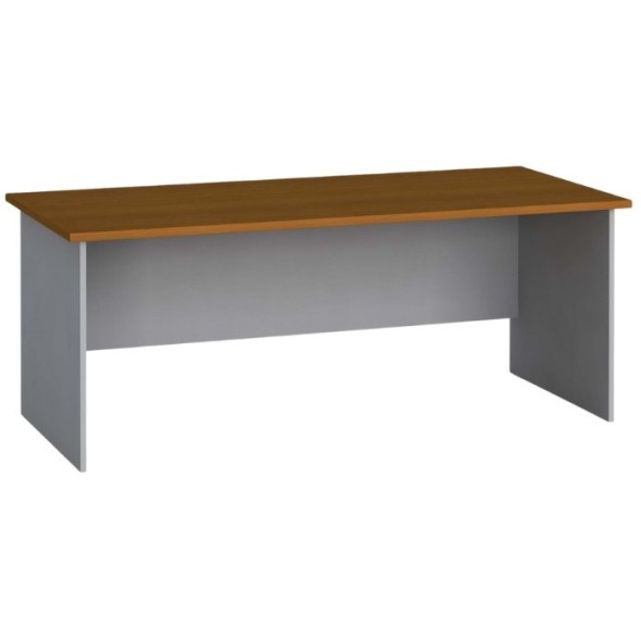 Kancelársky písací stôl PRIMO FLEXI, rovný 180x80 cm, sivá / čerešňa