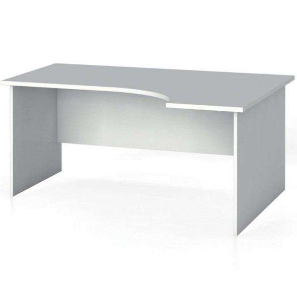 Ergonomický kancelársky pracovný stôl PRIMO FLEXI, 160 x 120 cm, biela, pravý