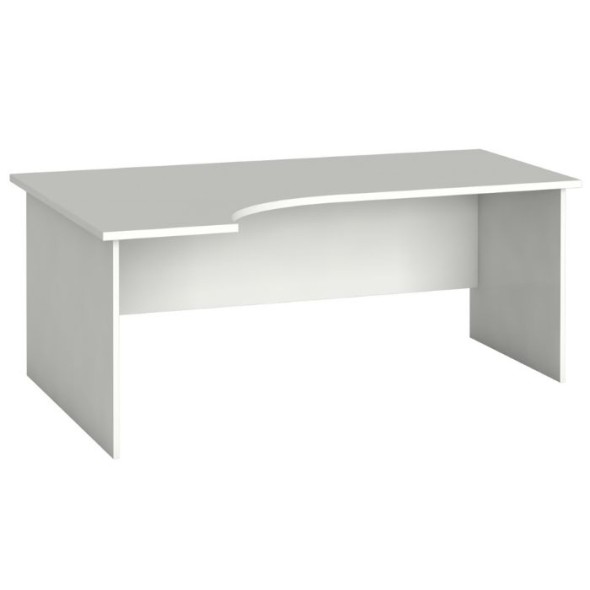 Ergonomický kancelársky pracovný stôl PRIMO FLEXI 180 x 120 cm, biela, ľavý