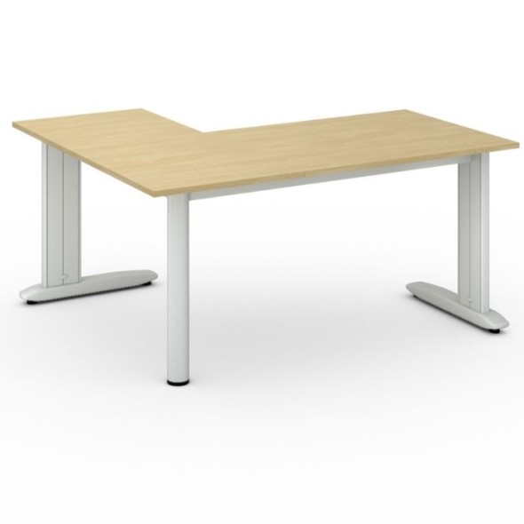 Kancelársky stôl PRIMO FLEXIBLE L 1600 x 1400 mm, breza
