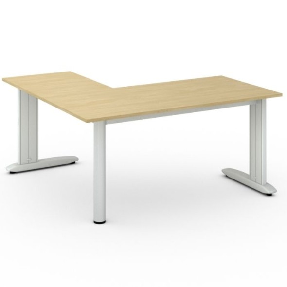 Kancelársky stôl PRIMO FLEXIBLE L 1600 x 1600 mm, breza