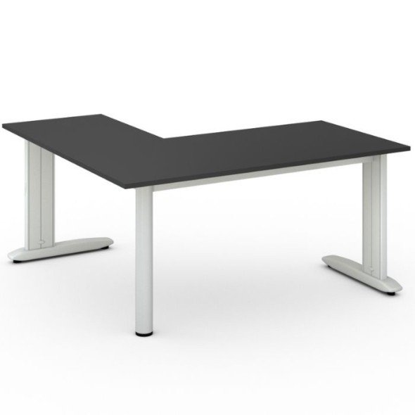 Kancelársky stôl PRIMO FLEXIBLE L 1600 x 1600 mm, grafitová