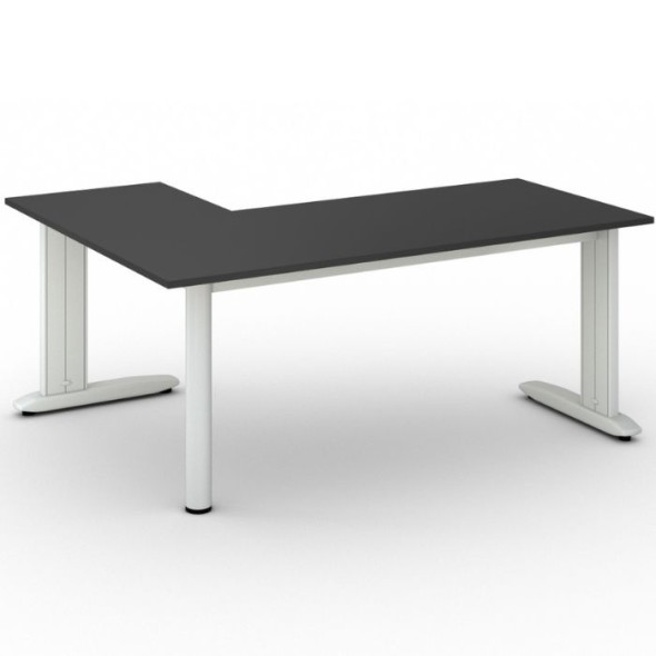 Kancelársky stôl PRIMO FLEXIBLE L 1800 x 1400 mm, grafitová