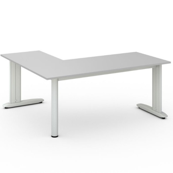 Kancelársky stôl PRIMO FLEXIBLE L 1800 x 1600 mm, sivá
