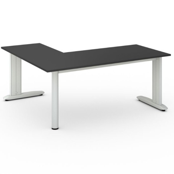 Kancelársky stôl PRIMO FLEXIBLE L 1800 x 1600 mm, grafitová