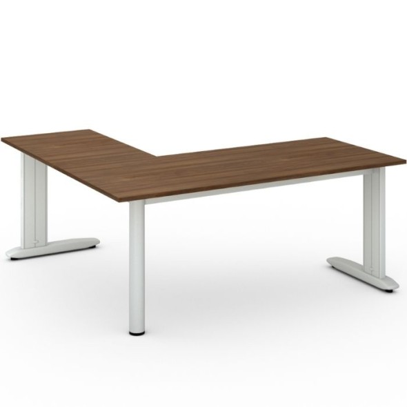 Kancelársky stôl PRIMO FLEXIBLE L 1800 x 1800 mm, orech