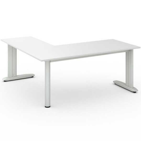 Kancelársky stôl PRIMO FLEXIBLE L, 1800 x 1800 mm, biela