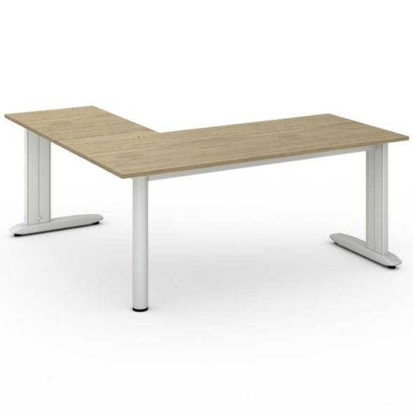 Kancelársky stôl PRIMO FLEXIBLE L, 1800 x 1800 mm, dub prírodný