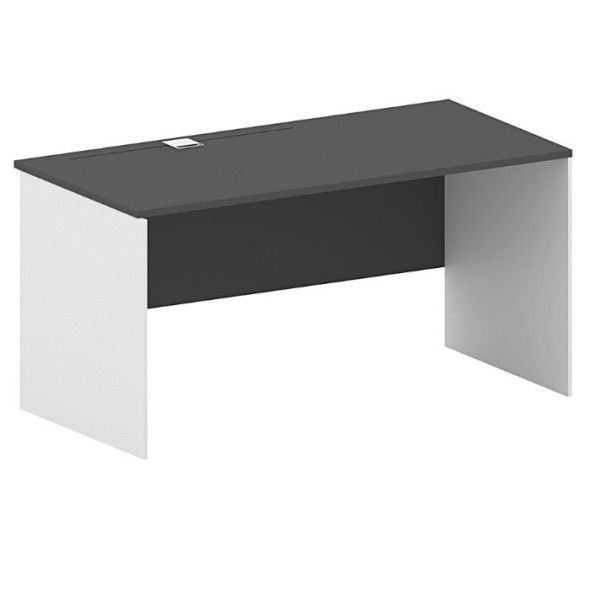 Kancelársky pracovný stôl FUTURE do paravánu, 1700 x 800 x 740 mm, biela/grafitová