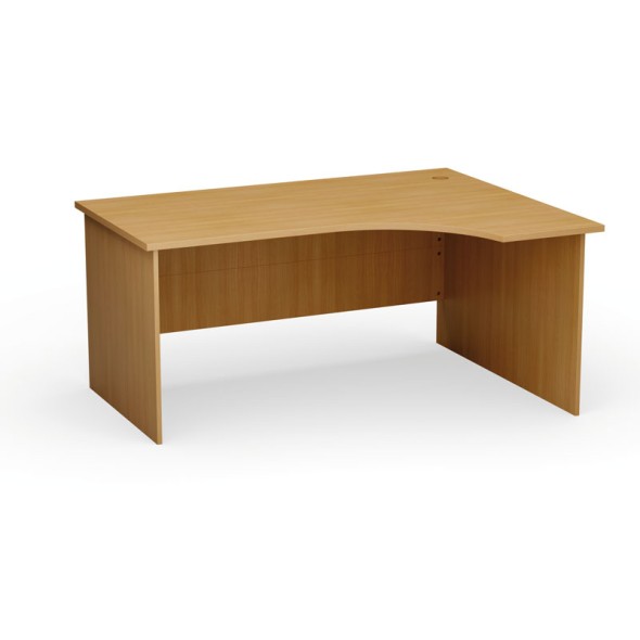 Ergonomický kancelársky pracovný stôl PRIMO Classic, 160x120 cm, pravý, buk