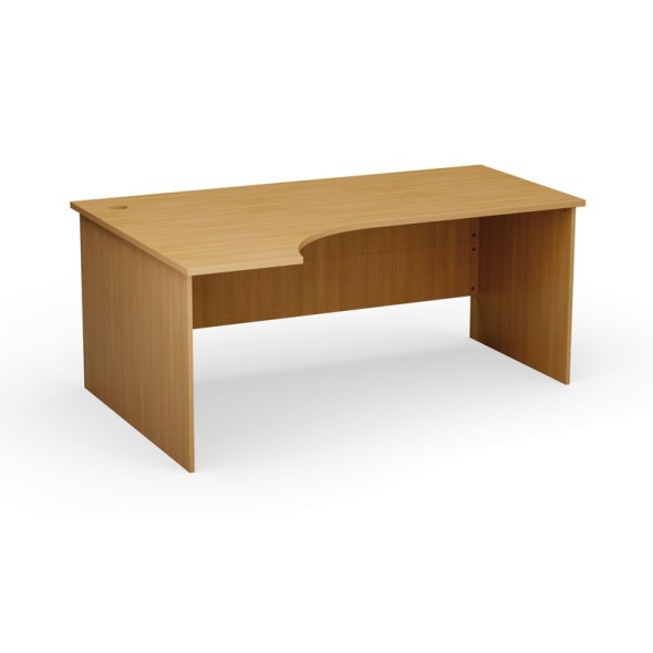 Ergonomický kancelársky pracovný stôl PRIMO Classic, 180x120 cm, ľavý, buk