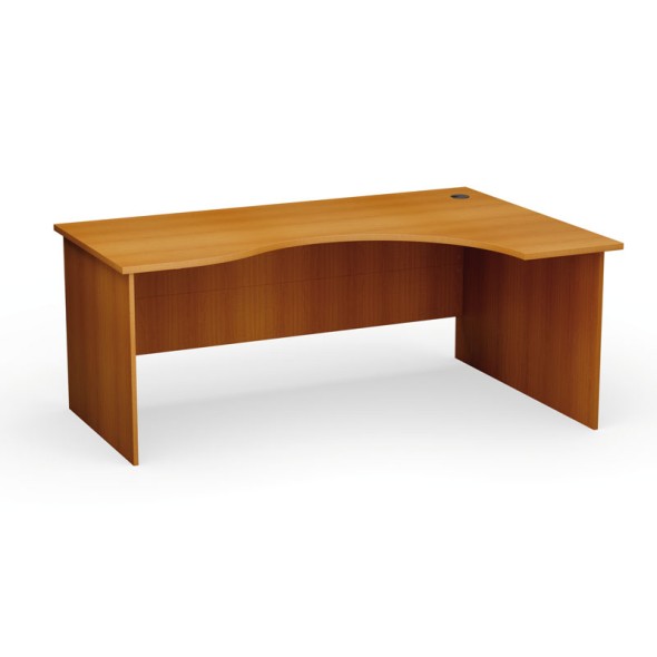 Rohový kancelársky pracovný stôl PRIMO Classic, zaoblený 180x120 cm, pravý, čerešňa