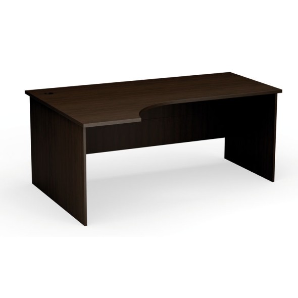 Ergonomický kancelársky pracovný stôl PRIMO Classic, 180x120 cm, ľavý, wenge