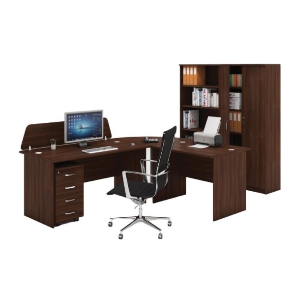 Zostava kancelárskeho nábytku MIRELLI A+, typ A, nadstavba, orech
