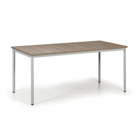 Jedálenský stôl TRIVIA, svetlosivá konštrukcia, 1600 x 800 mm, dub prírodný
