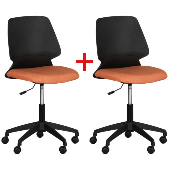 Kancelárska stolička CROOK 1+1 ZADARMO, oranžová