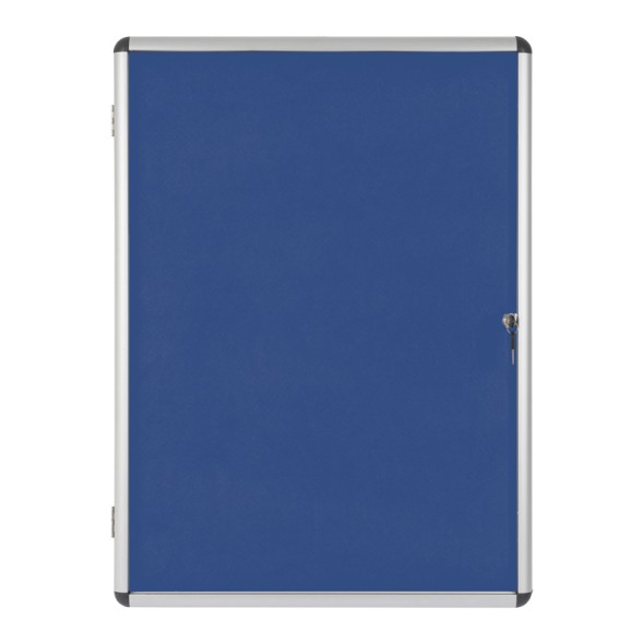 Informačná vitrína s textilným povrchom, modrá, 720 x 980 mm