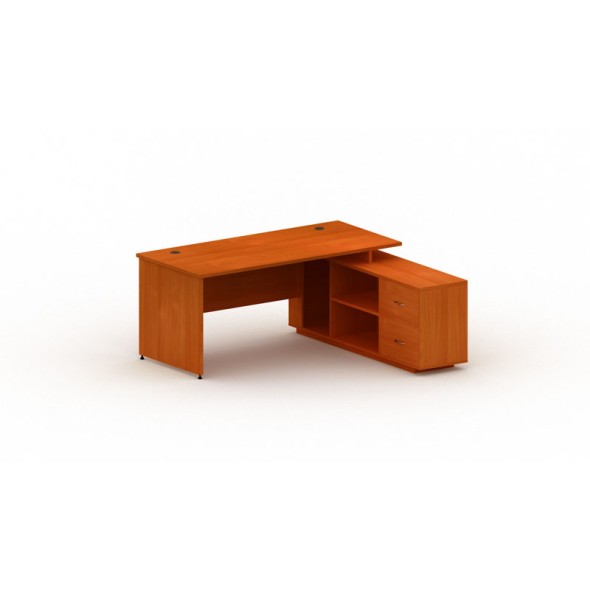 Stôl so skrinkou MIRELLI A+ 1600 X 1600 X 750 mm, čerešňa