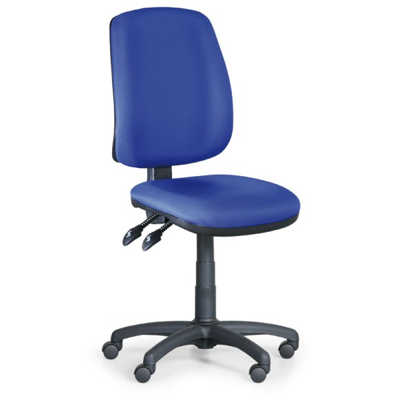 Kancelárska stolička ATHEUS bez podpierok rúk, modrá