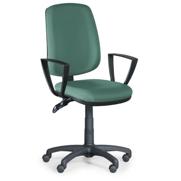 Kancelárska stolička ATHEUS s podpierkami rúk, zelená