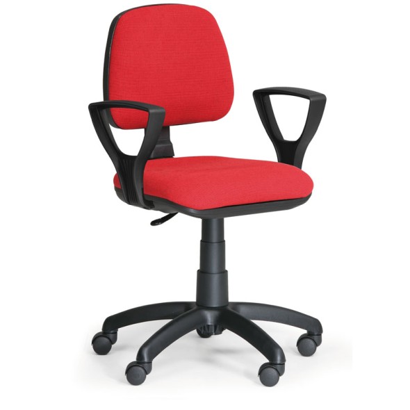 Kancelárska stolička MILANO s podpierkami rúk, červená