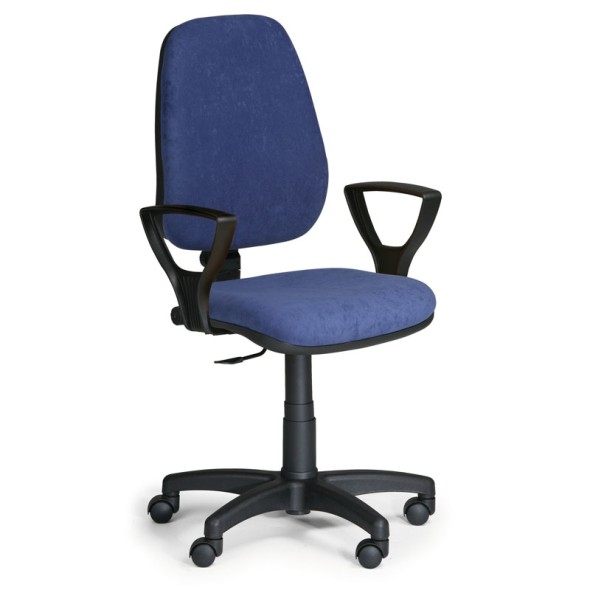 Kancelárska stolička COMFORT PK s podpierkami rúk, modrá