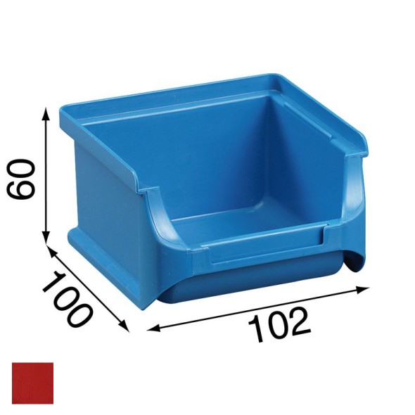 Plastové boxy na drobný materiál - 102 x 100 x 60 mm, červené