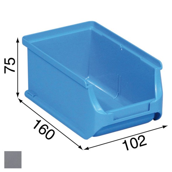 Plastové boxy na drobný materiál - 102 x 160 x 75 mm, sivé
