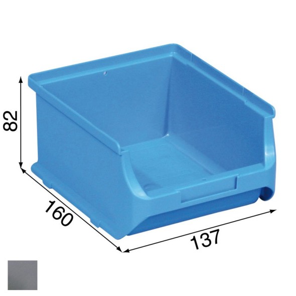 Plastové boxy na drobný materiál - 137 x 160 x 82 mm, sivé