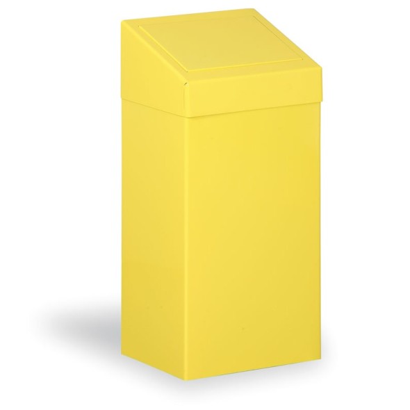 Kovový odpadkový koš na triedený odpad, 45 L, žltý