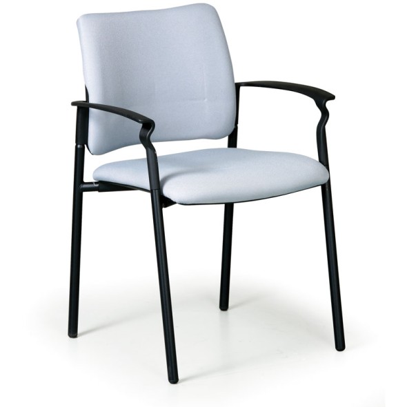 Konferenčná stolička ROCKET s podpierkami rúk, sivá