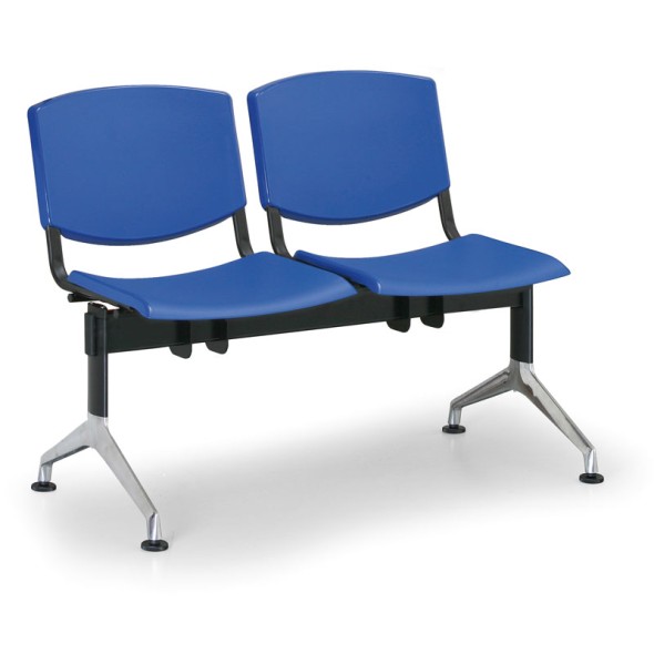 Plastová lavice do čakární SMILE, 2-sedadlo, modrá