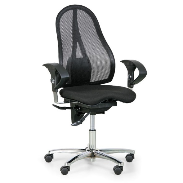 Zdravotná balančná Kancelárska stolička EXETER NET, čierna