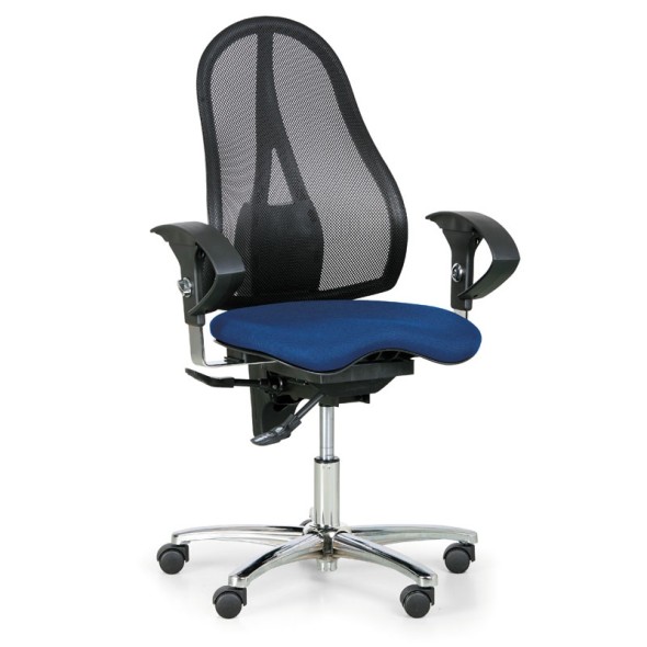 Zdravotná balančná Kancelárska stolička EXETER NET, modrá
